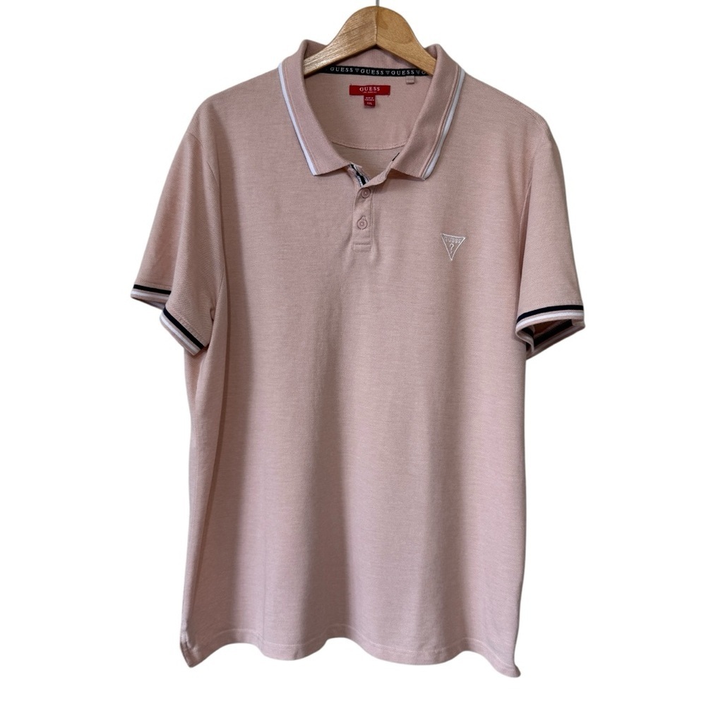 Guess Light Pink Polo Mens Shirt Size XXL